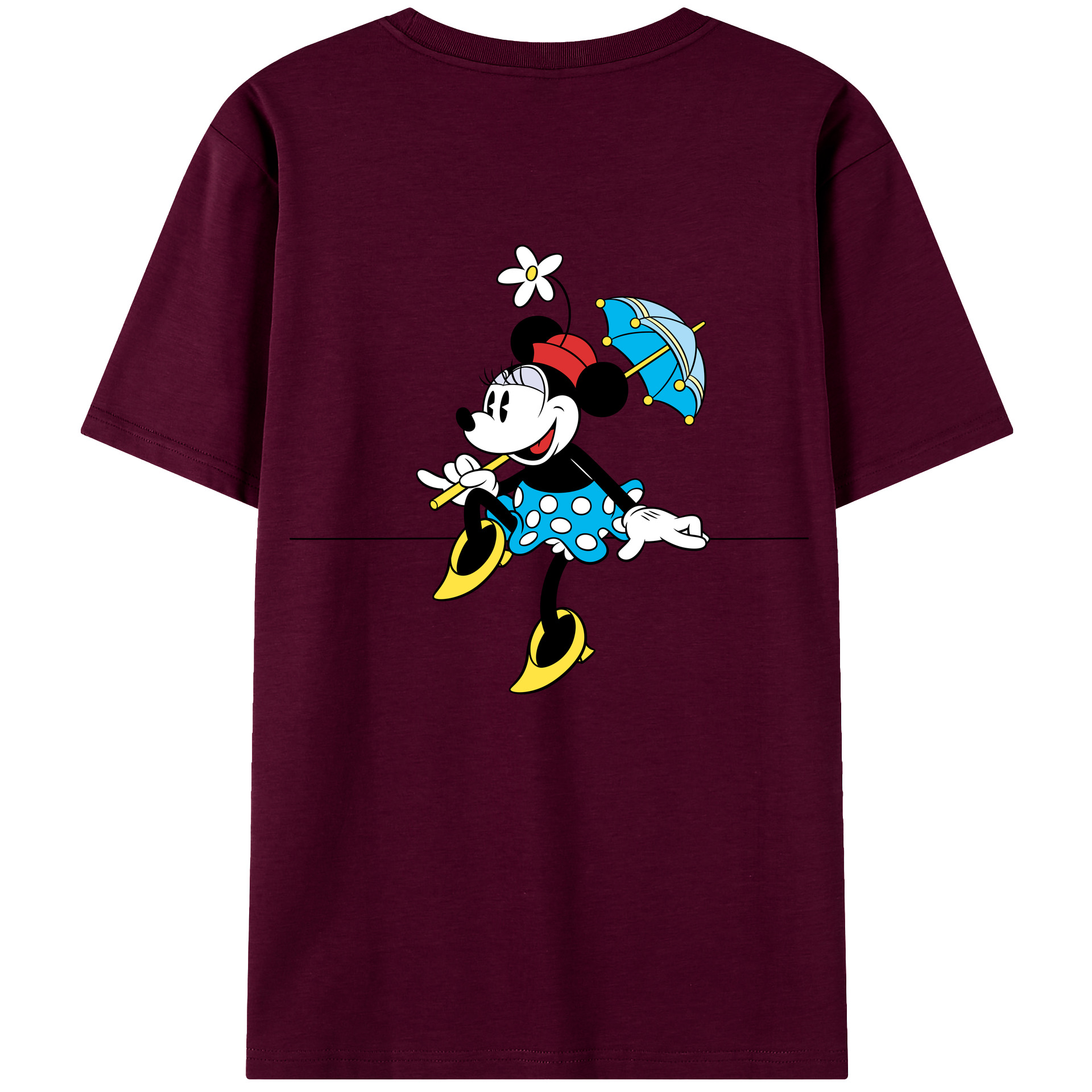 （画像用） ミッキーマウス Mickey Mouse レディース半袖Tシャツ(バックプリント)